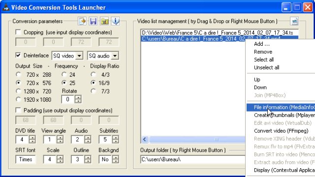 Afficher les informations