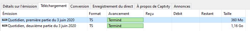2 Replay téléchargés